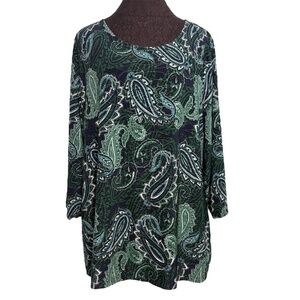 Croft & Barrow Plus Size Paisley Blouse